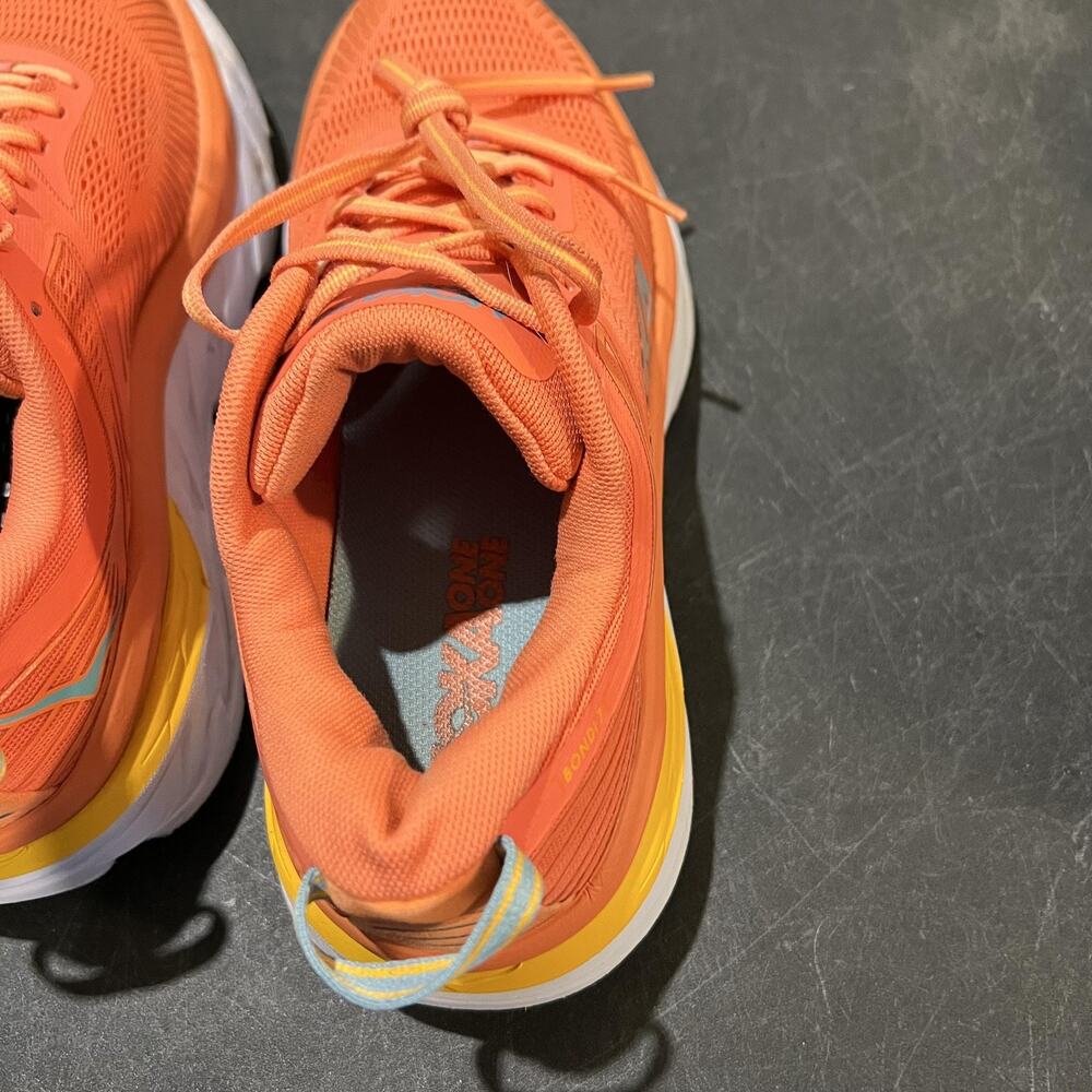 Hoka One One Bondi 7 Running Shoes Womens 8.5 Camellia Sneakers Athletic - Picture 9 of 10